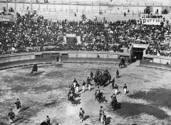 Mexico.  Bull Ring with Crowds of People