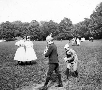 New York City. Central Park Children Playing Ball.