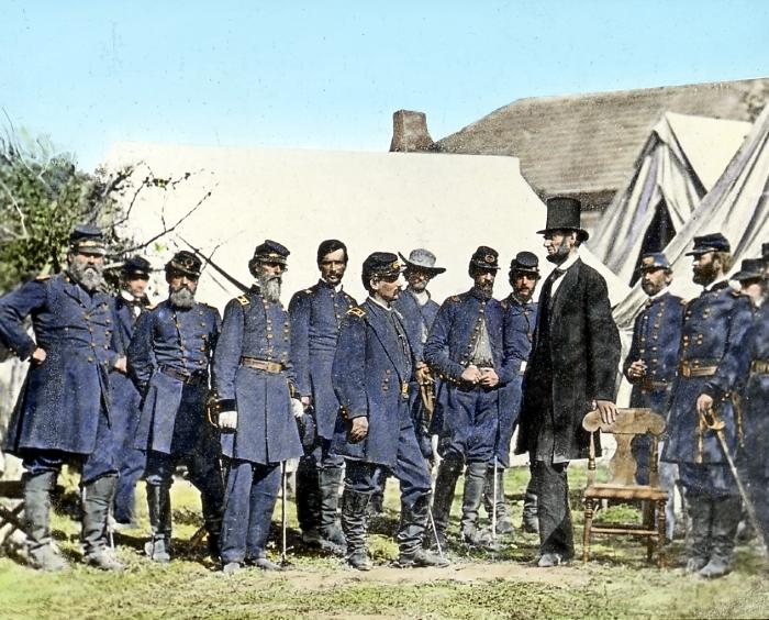 Abraham Lincoln. Lincoln And McClellan in Camp