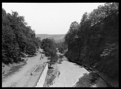 View from Sentry Bridge Out Through Entrance. Watkins Glen, N.Y.