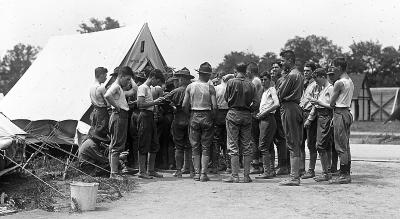 When the Mail Is Distributed. Camp. Peekskill, N.Y.