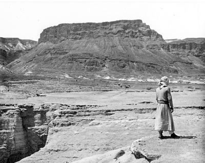 Syria.  Judean Wilderness.  The Rock masada (Ed-Sebbeh), from the Northwest