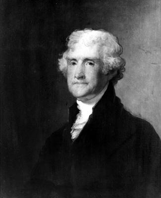 Historical Figures. Portrait of Thomas Jefferson by Gilbert Stuart