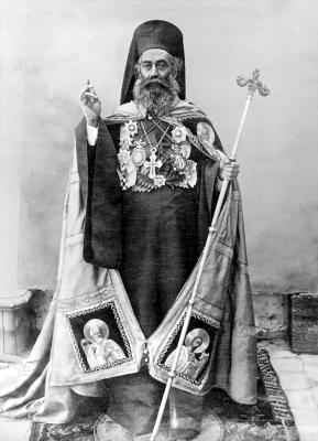 Syria.  Greek Patriarch in Official Dress.  Jerusalem