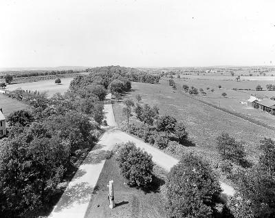 Civil War. View North from Oak Hill Tower in Gettysburg