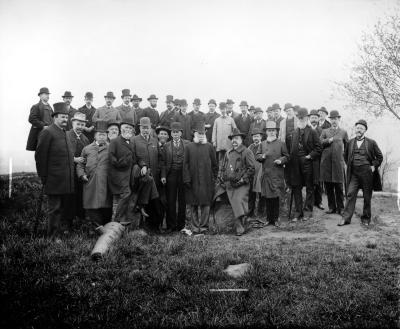 Civil War. Reunion of Civil War Soldiers on East Cemetery Hill