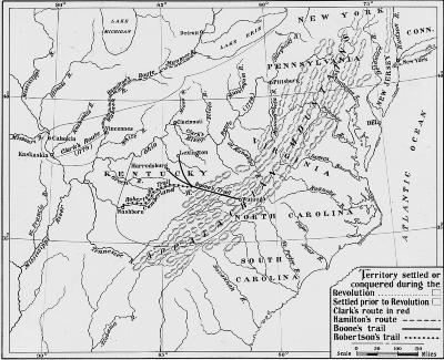 Map - Map of the West, 1775 to 1782