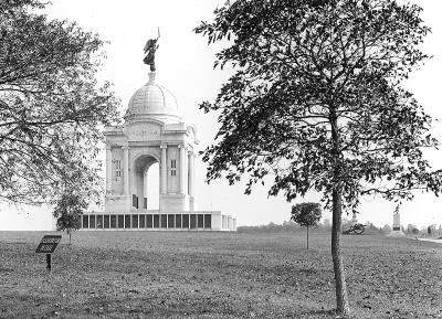 Civil War. Pennsylvania State Monument and Smaller Monuments in Gettysburg