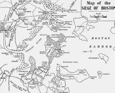 Map - Siege of Boston and the Battle of Bunker Hill