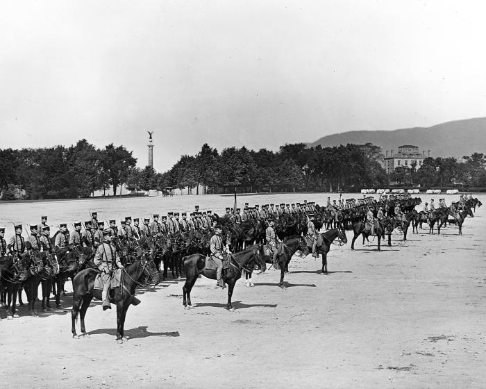 Cavalry drill on the plain, U.S. Military Academy, West Point, N.Y.