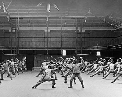 Fencing class, U. S. Military Academy, West Point