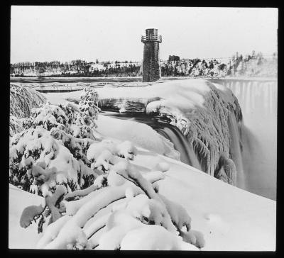 Niagara Falls. Old Terrapin Tower and Horseshoe Falls.