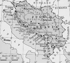 Yugoslavia - Map of Jugoslavia and Albania