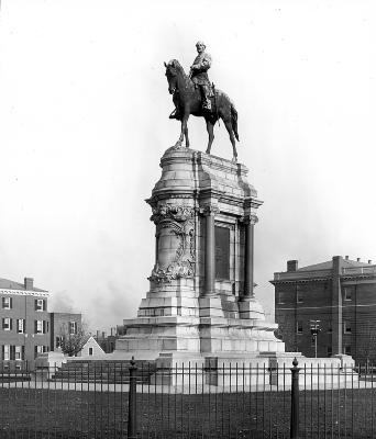 Civil War. Equestrian Statue of General Robert E. Lee in Richmond, Va.