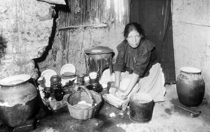 Mexico.  Woman Making Tortillas.  (1927)