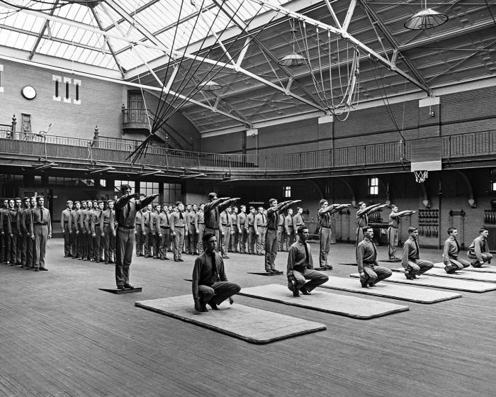 Gymnasium Class, jumping, U.S. Military Academy, West Point