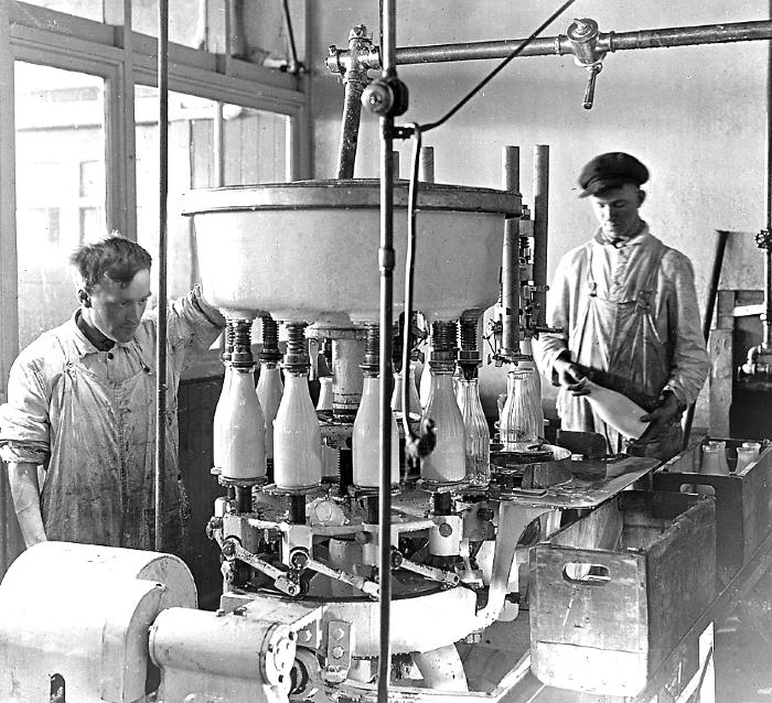 Industry - Filling Milk Bottles at Creamery