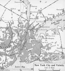 Map. Map of New York City and Vicinity.