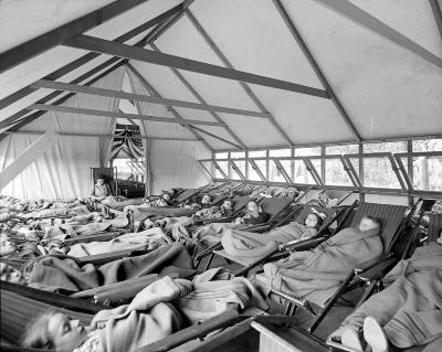 Open Air School - Children Resting