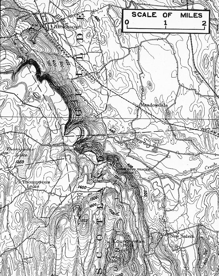 Map - Part of U.S.G.S. Map, Albany-Berne