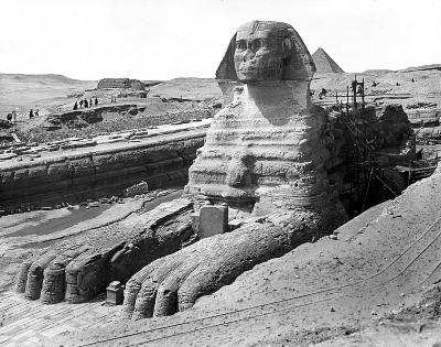 Egypt - The Sphinx, Front View Showing Paws