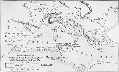 Greece - Map of the Dominion of Rome and Carthage