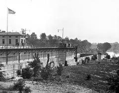 Barge Canal. Combined Locks on the Cayuga and Seneca Canal