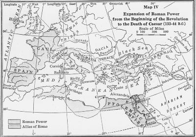 Map - Greece, Expansion of Roman Power