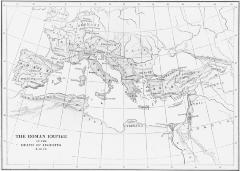 Greece - Map of the Roman Empire at the Death of Augustus, 14 A.D.