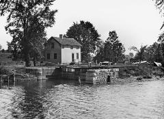 Erie Canal. Gunboat Lock at Western End of Oneida Lake