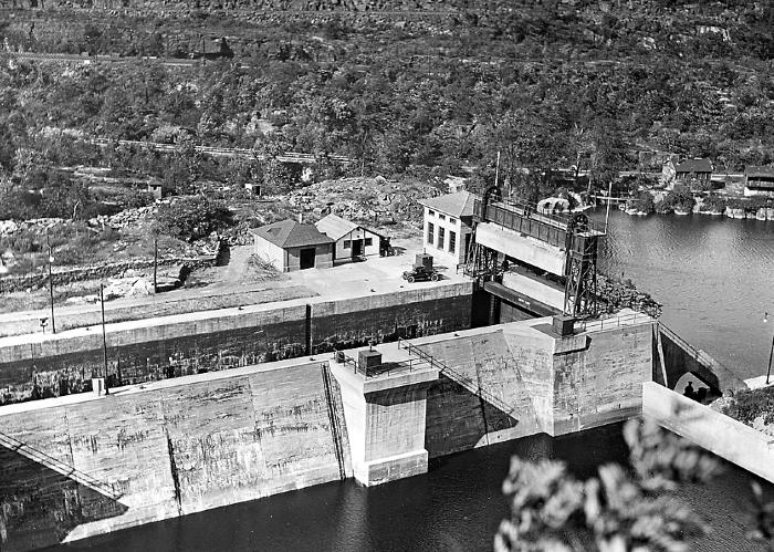 Barge Canal. Side View of Lock 17 from Hillside