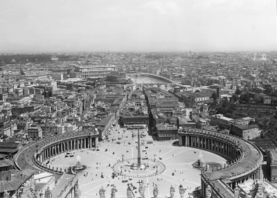 Italy.  Rome.  View East from Dome of St. Peter's