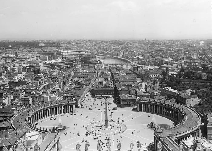 Italy.  Rome.  View East from Dome of St. Peter's