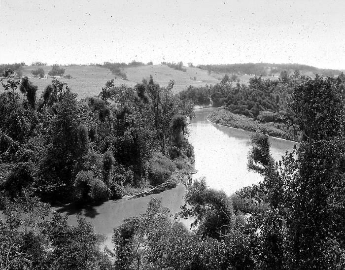 Abraham Lincoln. Photo of Sangamon River in Illinois