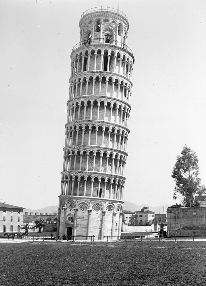 Italy. Pisa.  Leaning Tower (campanile, or bell-tower)