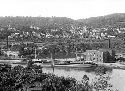 Barge Canal. Little Falls, View from South