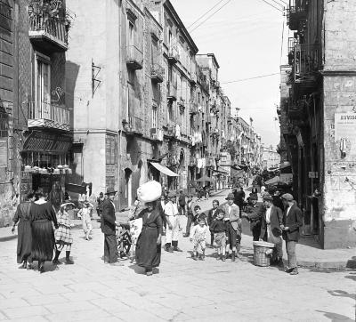 Italy.  Naples.  Typical Street