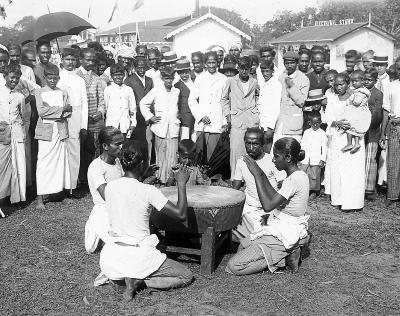 Ceylon - Playing Ceremonial Tom-toms