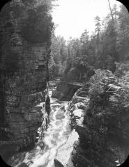 Au Sable [sic] Chasm, looking up from the Punch Bowl