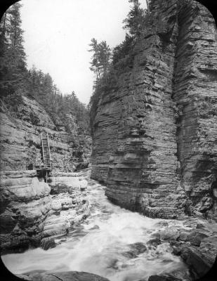 Au Sable [sic] Chasm, down from Hell Gate-Jacob's Ladder (right)