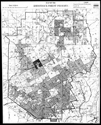 Map of Adirondack Forest Preserve.