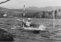 Kayaker in Hudson River White Water Derby