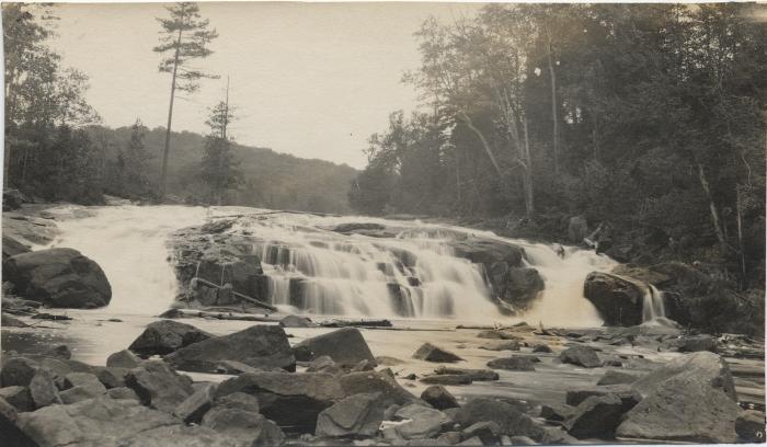 Falls of the Raquette River where the canoeist portages