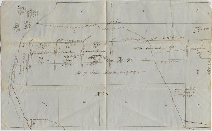 A Map and Survey of W 1/2 of [Division] No. 25 in [Great Lot] No. 2, Hardenbergh Patent