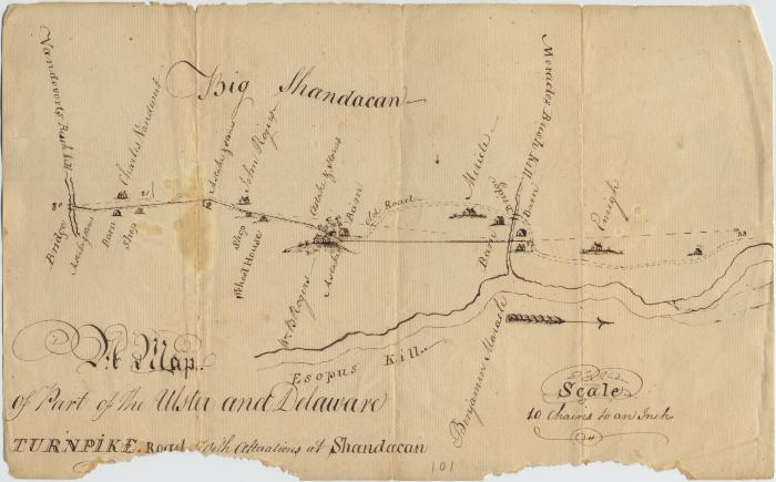 A Map of Part of the Ulster and Delaware Turnpike Road with Alterations at Shandacan [sic]