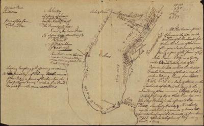 A Survey of a piece of Land at the falls on the North [ill] Side of the Roundouts kill Leased forever by John Freer