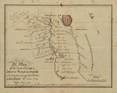 A Map of the lands of the late Johannis Trumpbour deceased