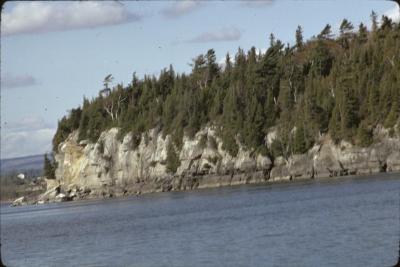 Southwest corner Valcour Island limestone cliffs near Battle of Valcour