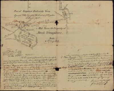 A Survey of Two Pieces of Land Run Off the Southern Part of Guysbert Dedericks Farm for Jacob Trumpbour