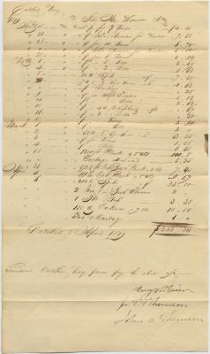 Account of Catskill Ferry with John A. Thomson